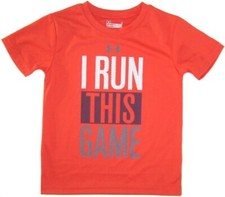 UNDER ARMOUR Little Boys SIze 4  Heatgear Short Sleeve T-Shirt NWT Orange
