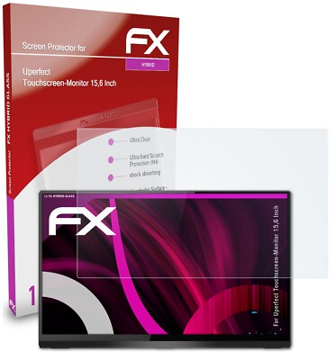 atFoliX Panzerfolie für Uperfect Touchscreen-Monitor 15,6 Inch 9H Schutzpanzer