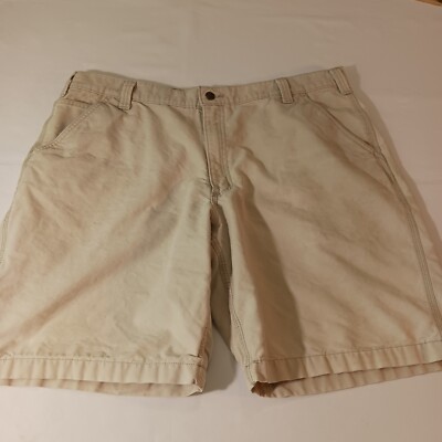 Carhartt 101167 232 Relaxed Fit Men's Tan/Khaki Cotton Shorts Size 40 (40×10)