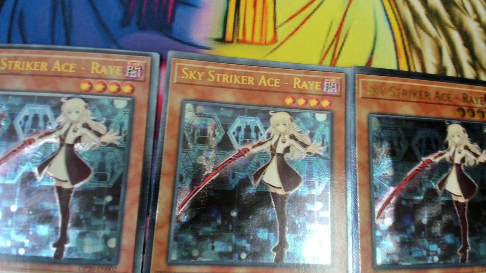Yu-Gi-Oh! Sky Striker Ace - Raye - Ultimate Rare - OP20-EN00 MISPRINT SET OF 3 - Image 4 of 4