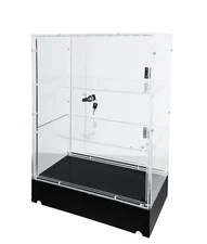 Clear Cabinet Acrylic Display LED Light Plexiglass Showcase LockNKey Transparent