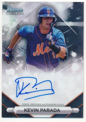 KEVIN PARADA 2023 BOWMAN STERLING RC ROOKIE ON CARD AUTOGRAPH METS AUTO MINT SP