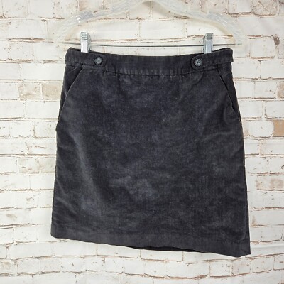Banana Republic Size Charcoal Gray Corduroy Mini Pencil Skirt