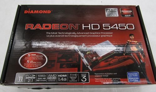 Diamond Radeon HD 5450 1 GB DDR3 PCI Express 2.0 x16 Video Card