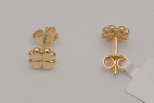 Four leaf clover earrings 14k yellow gold