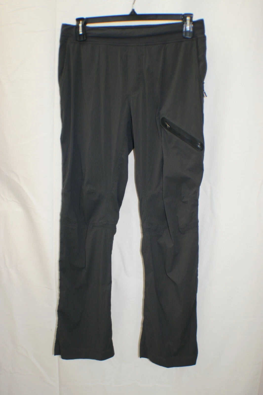 Lululemon Men's Lightweight Pants Joggers Black Sz L Pockets Zip Red Drawstring