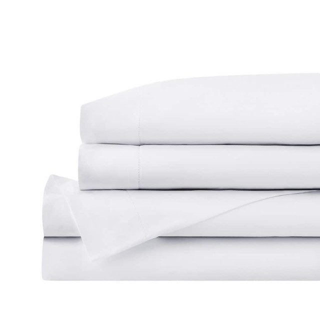 Queen 4-Piece Sheet Set Machine Wash Deep Pocket Egyptian Cotton Sateen White Queen 4-Piece Sheet Set Machine Wash Deep Pocket Egyptian Cotton Sateen White