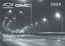 2024 Chevrolet Duramax Diesel 6.6L Owners Manual Supplement