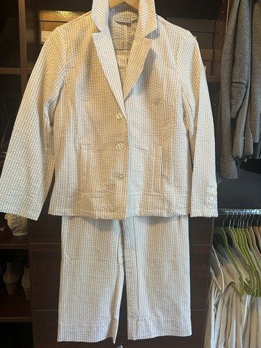 Joan Rivers Seersucker Suit Sz XS QVC