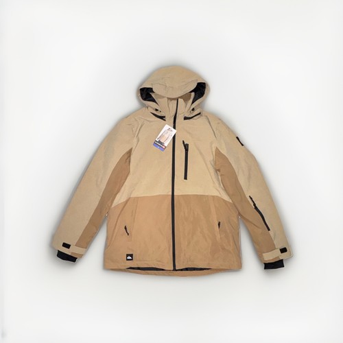 QUICKSILVER MENS SNOW JACKET LARGE NWT 1797649 TAN