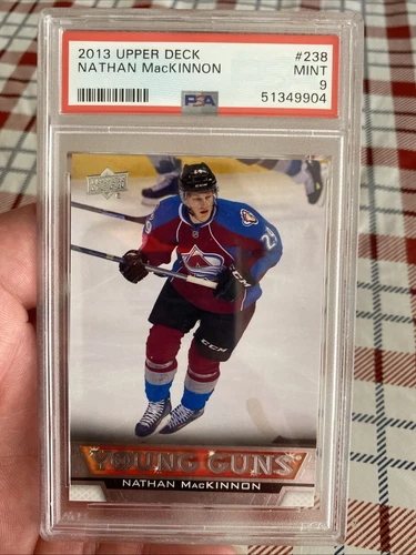 2013 UPPER DECK NATHAN MACKINNON #238 RC YOUNG GUNS ROOKIE PSA MINT 9 BLAZER🔥🔥
