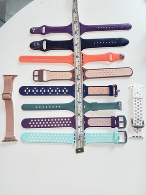 Lot Of 10 Apple Watch Bands - Unsure Of Size, See Photos