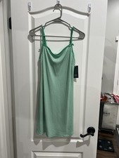 Wild Fable Green Patterned Cami Slip Mini Dress Size M