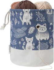 Small Yarn Bag Canvas Crochet Organizer Knitting Bag for Crocheting Beginner USA