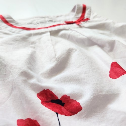 Janie and Jack Toddler Parisian Poppy Border Sleeveless Dress Red Floral Size 2T - Picture 4 of 7