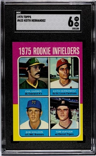 Keith Hernandez 1975 Topps Rookie Card #623 SGC EX-NM 6