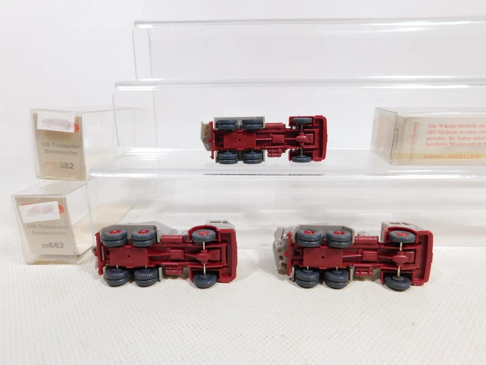 3X Wiking H0 1:87 20 682 Modello Trasportatore Betoniera MB Mint+Box #ED470-0,5 - Immagine 3 di 4