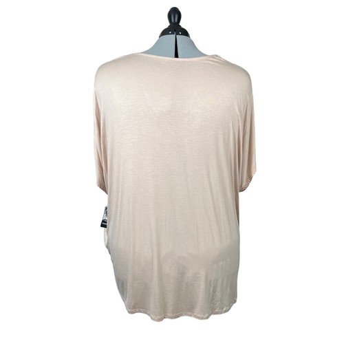 Torrid Super Soft Jersey Dolman Henley Lace Trip Cream Top Size 5 5X NWT New - Picture 4 of 10