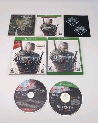 The Witcher 3: Wild Hunt Xbox One Bonus Content Manual Soundtrack Map CIB