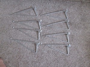 8 EA heavy metal 8’” pegboard shelf brackets for ¼” pegboard & slat wall 
