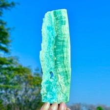 143G Gorgeous Natural Hemimorphite Crystal Druzy Slice Extra Large Gem Specimen