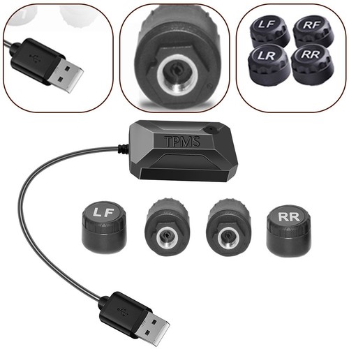 Simple to Use TPMS Car Tire Pressure Alarm USB with 4 Internal Sensors - Picture 5 of 10