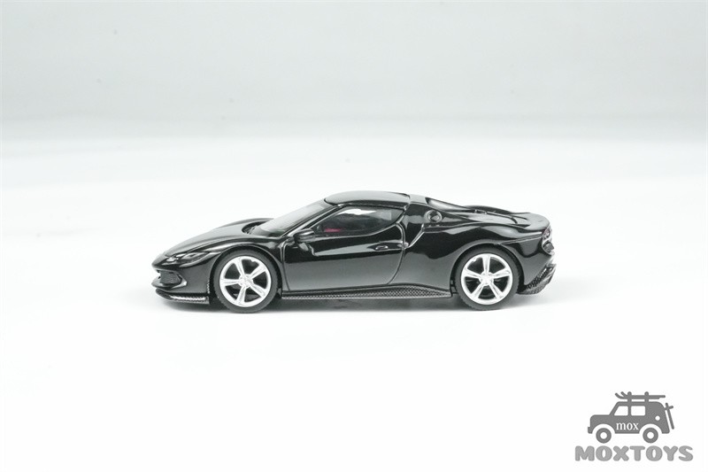 BBR 1:64 296 GTB Nero Daytona Black Diecast Model Car