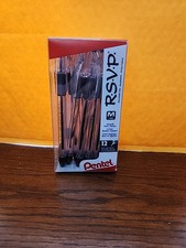 Pentel R.S.V.P. Ballpoint Pens, Black Ink, 1.0 mm, Pack of 12