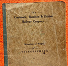 1914 Cincinnati Hamilton & Dayton Railway Schedule of Wages CH&D Railroad Ohio — photo 7