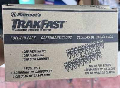 Ramset TrakFast Fuel/Pin Pack Steel 1000 Fasteners 1 Fuel Cell 100 10-Pin