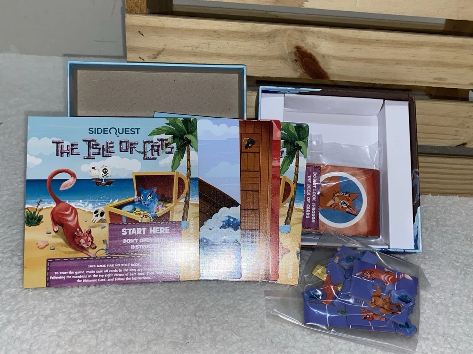 Side Quest The Isle Of Cats Family Game Ages 14+ 1-4 Players Excellent Preowned  - Image 2 of 3