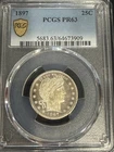 1897 P Quarter Dollars Barber or Liberty Head PCGS PR-63