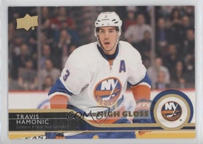 2014-15 Upper Deck UD High Gloss 5/10 Travis Hamonic #121 3h1