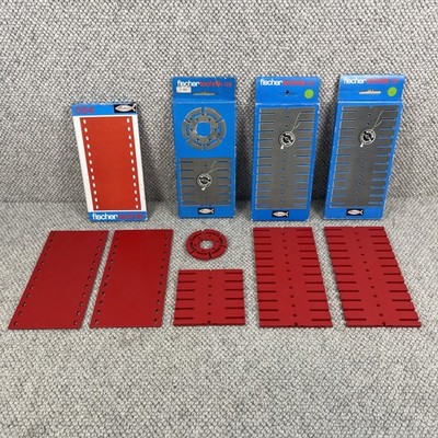 Fischertechnik Zubehörpakete Vintage 054 07 08 Karton Platten Plattenspieler x4 Posten