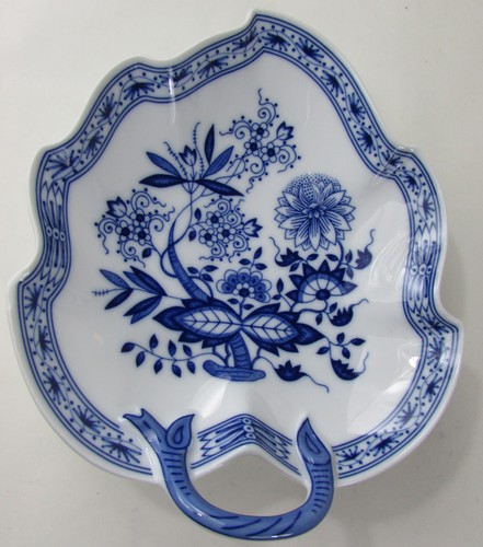 7" BLATTSCHALE SCHÜSSEL! Vintage HUTSCHENREUTHER Marke: BLAUE ZWIEBELMUSTER SEHR GUTER ZUSTAND - Bild 3 von 7