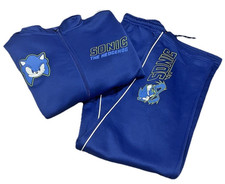 Sonic The Hedgehog Boys XL 14/16 Track Set- Full Zip Graphic Jacket  Pants NWT