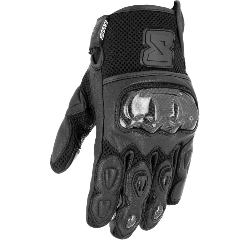 Gants moto route noir XS renforcés avec coque de protection rigide