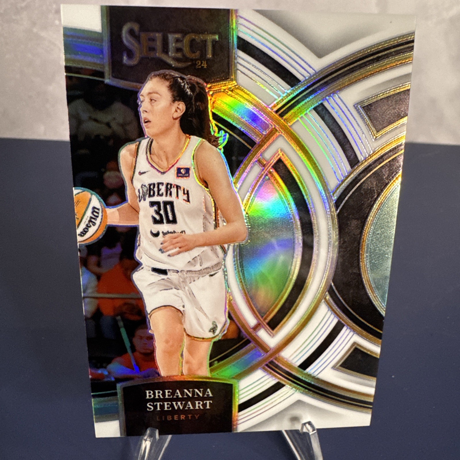 2024 Select WNBA Breanna Stewart White Prizms Premier /99 Liberty