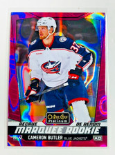 2024-25 O-Pee-Chee Platinum Pink Magma ROOKIE #228 Cameron Butler Blue Jackets