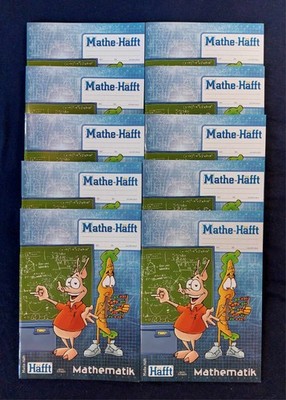 10x Mathe Häfft Mathematik - DIN A4 - je 64 Seiten - kariert - Heft - Schule