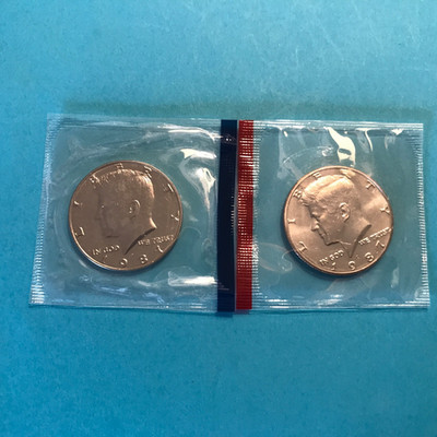 1987 P&D Kennedy Half Dollar Set   Mint Cello   FREE SHIP   ***SEE PICS