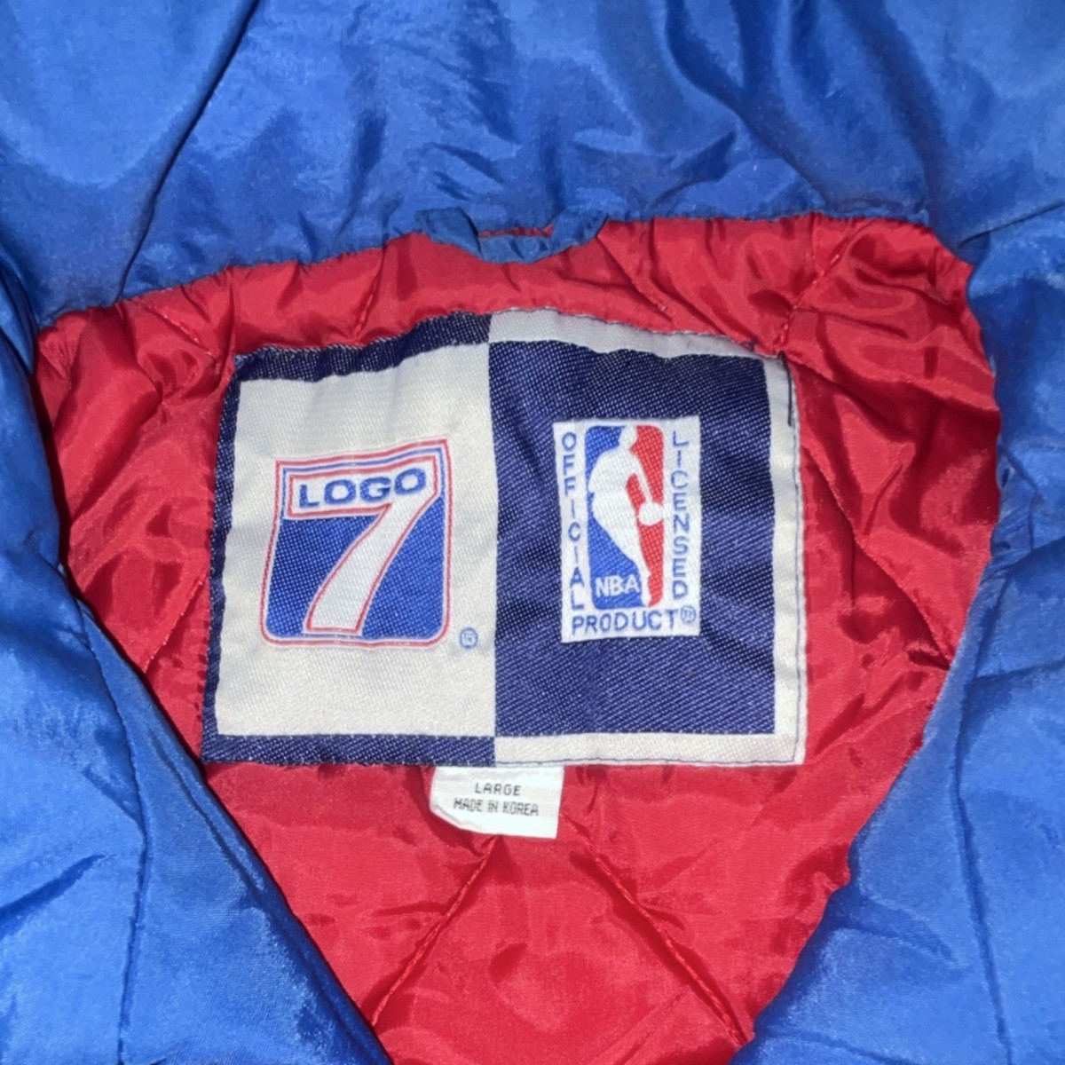 Logo 7 Detroit Pistons NBA Official Licensed Jacket Blue Red White