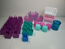 Shopkins Lot of Shopping Bags Baskets Bundle Lot Of 35 Pc