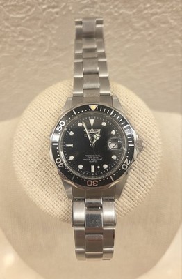 Invicta Pro Professional Diver 8932A Stainless 37mm Black Bezel Quartz New Batt.