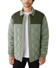 Frank And Oak Men's Skyline Reversible Collar Weather Resistant Jacket Green XL