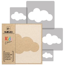 KIDS Reusable Plastic Stencils 5 pcs // CLOUD 2