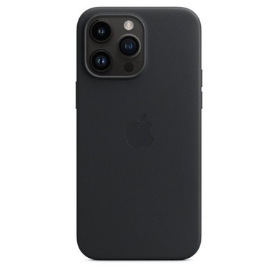 Genuine / Official Apple iPhone 14 Pro Max Leather Case - Midnight (Black) - New