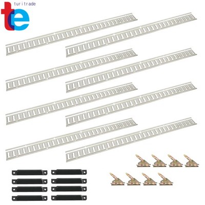 E Track Rail Tie-Down Kit 24PCS Set Etrack Kit 5' Rails End Caps & O Ring Anchor