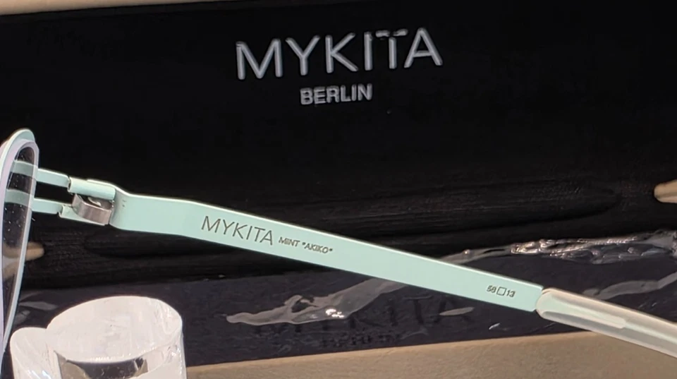 Nuevas gafas Myikta "akiko" verde menta hechas en Alemania 58-13-140 Foto 4 de 4