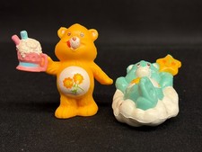 1980's Care Bears mini Friend Bear and mini Wish Bear - 2" edition